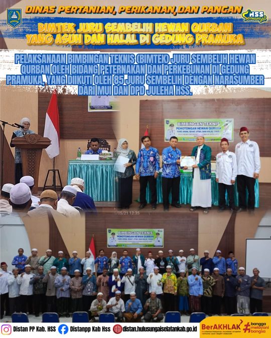 Bimtek Juru Sembelih Hewan Qurban yang ASUH dan Halal di Gedung Pramuka