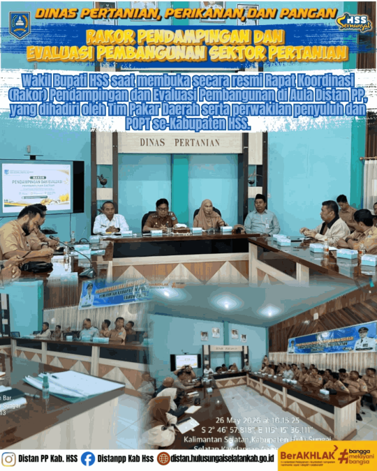 Rakor Pendampingan dan Evaluasi Pembangunan Sektor Pertanian