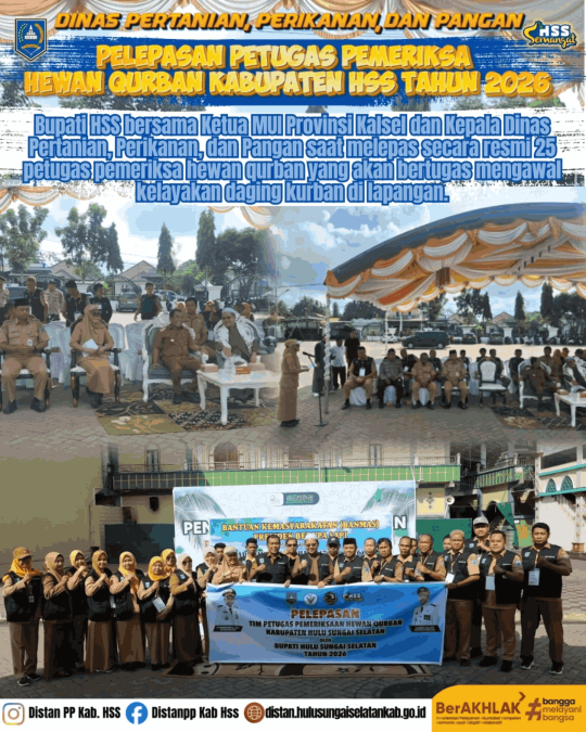 Pelepasan Petugas Pemeriksa Hewan Qurban Kabupaten HSS Tahun 2026
