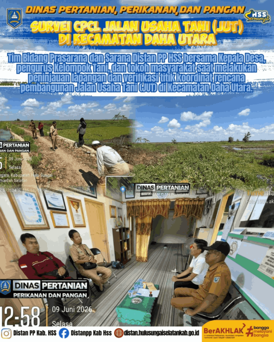 Survei CPCL Jalan Usaha Tani (JUT) di Kecamatan Daha Utara