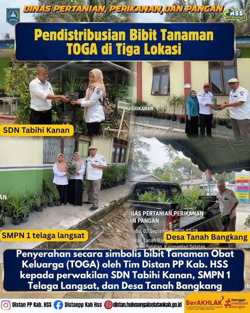 Pendistribusian Tanaman Toga di Tiga Lokasi