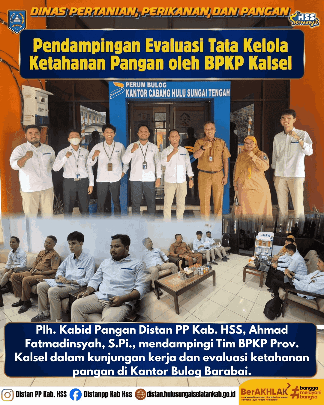 Pendampingan Evaluasi Tata Kelola Ketahanan Pangan oleh BPKP Kalsel